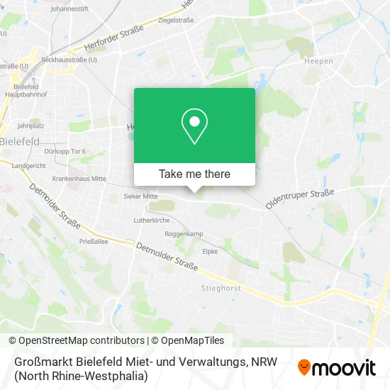 Карта Großmarkt Bielefeld Miet- und Verwaltungs