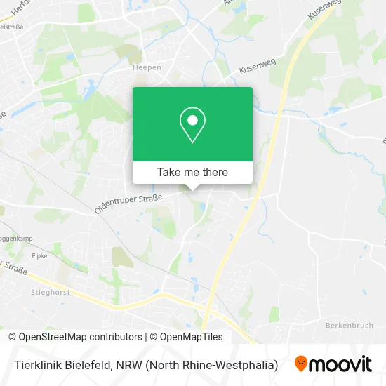 Tierklinik Bielefeld map