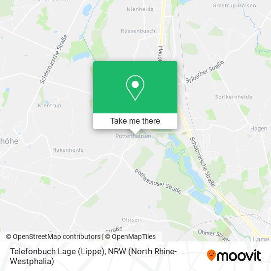 Карта Telefonbuch Lage (Lippe)