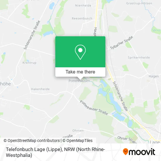 Карта Telefonbuch Lage (Lippe)
