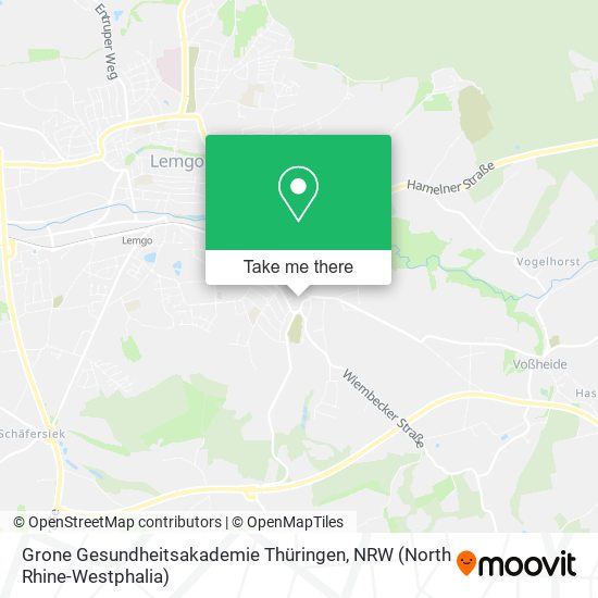 Grone Gesundheitsakademie Thüringen map