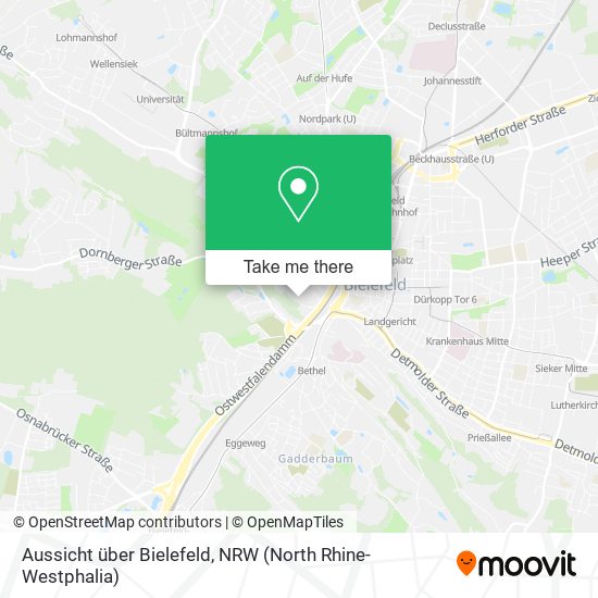 Aussicht über Bielefeld map