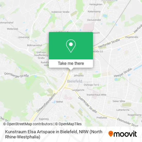 Карта Kunstraum Elsa Artspace in Bielefeld