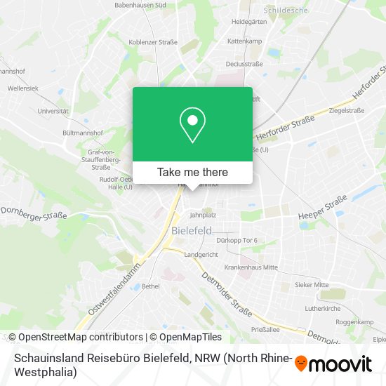 Schauinsland Reisebüro Bielefeld map