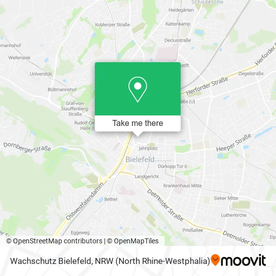 Карта Wachschutz Bielefeld