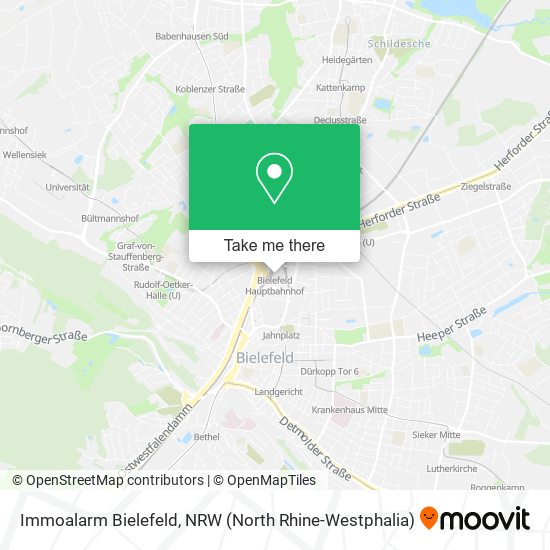 Immoalarm Bielefeld map
