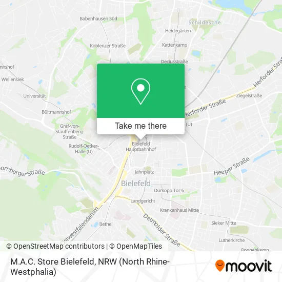Карта M.A.C. Store Bielefeld