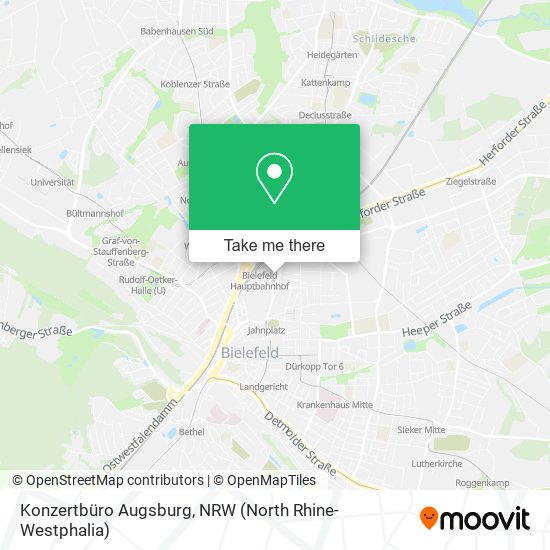 Konzertbüro Augsburg map