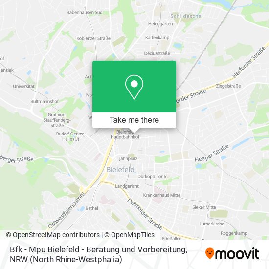 Карта Bfk - Mpu Bielefeld - Beratung und Vorbereitung