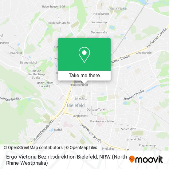 Карта Ergo Victoria Bezirksdirektion Bielefeld