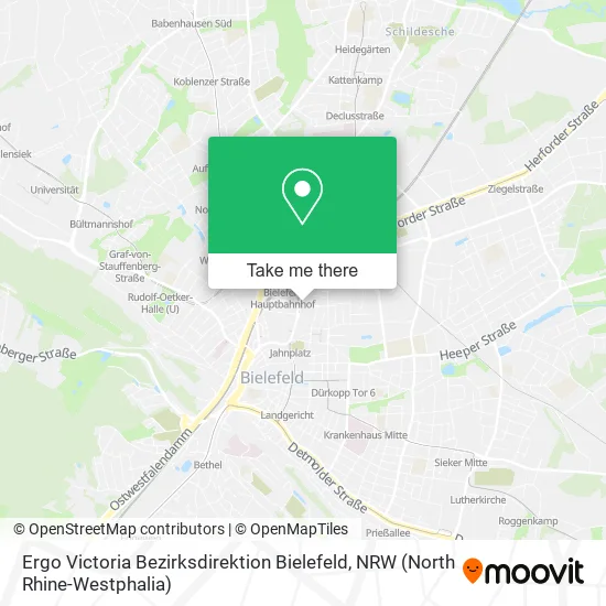 Карта Ergo Victoria Bezirksdirektion Bielefeld