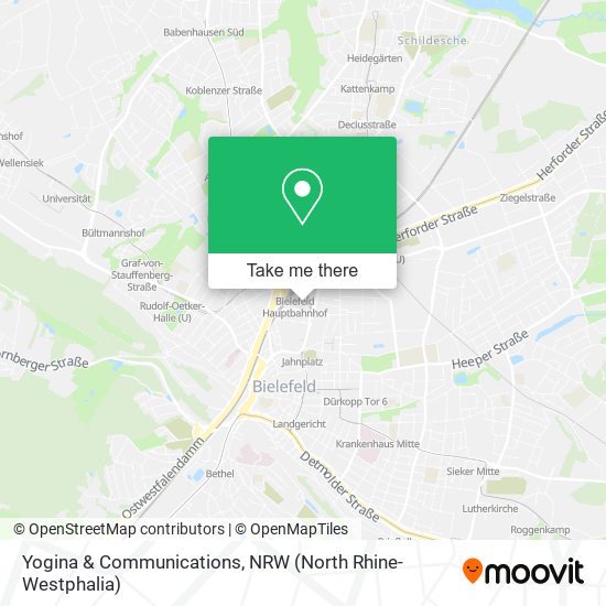 Yogina & Communications map