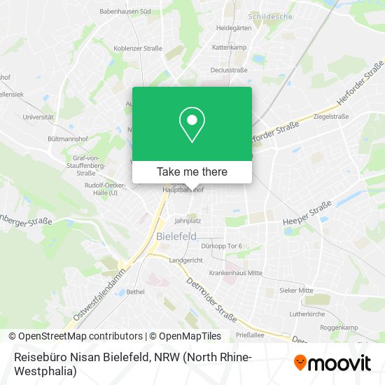 Карта Reisebüro Nisan Bielefeld