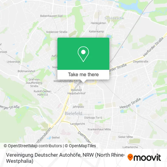 Карта Vereinigung Deutscher Autohöfe