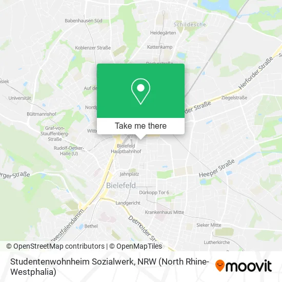 Карта Studentenwohnheim Sozialwerk