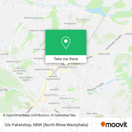 Gls Paketshop map
