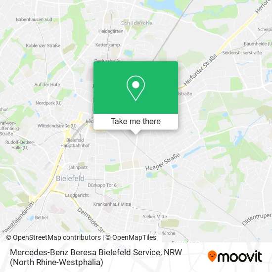 Карта Mercedes-Benz Beresa Bielefeld Service