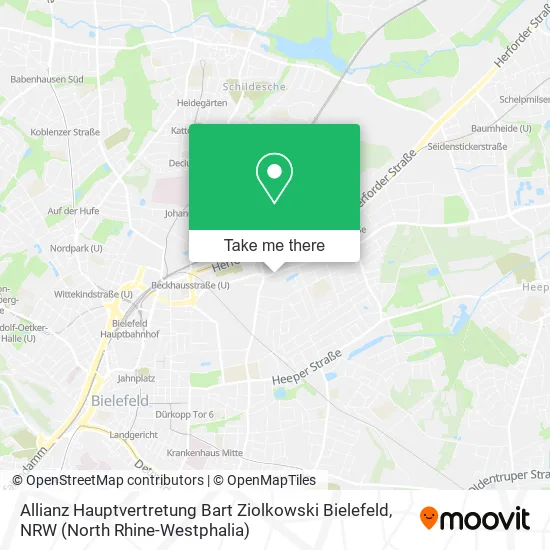 Карта Allianz Hauptvertretung Bart Ziolkowski Bielefeld