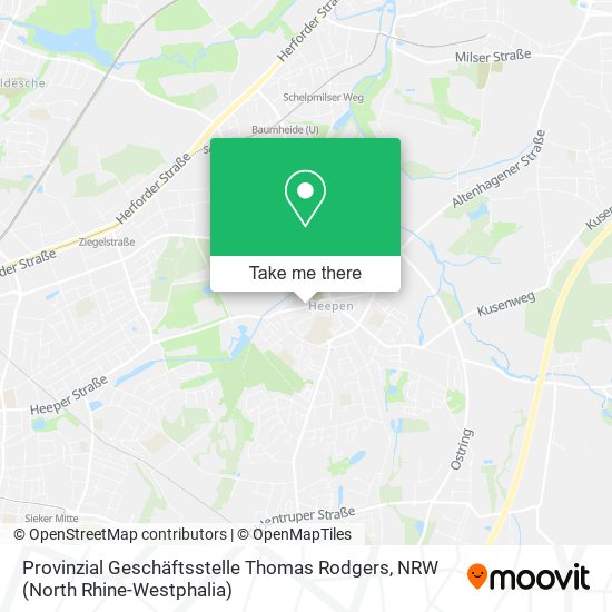 Provinzial Geschäftsstelle Thomas Rodgers map