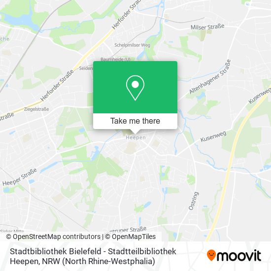 Stadtbibliothek Bielefeld - Stadtteilbibliothek Heepen map