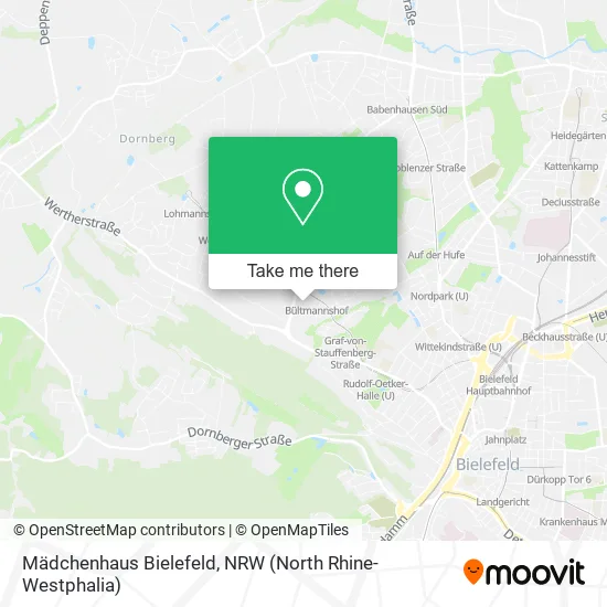 Карта Mädchenhaus Bielefeld