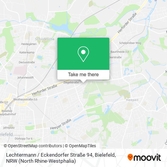 Lechtermann / Eckendorfer Straße 94, Bielefeld map