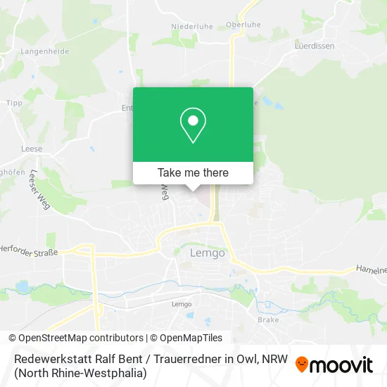 Карта Redewerkstatt Ralf Bent / Trauerredner in Owl