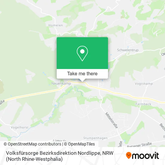 Карта Volksfürsorge Bezirksdirektion Nordlippe