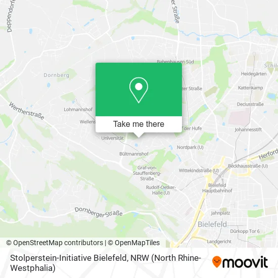 Карта Stolperstein-Initiative Bielefeld