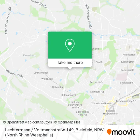 Карта Lechtermann / Voltmannstraße 149, Bielefeld