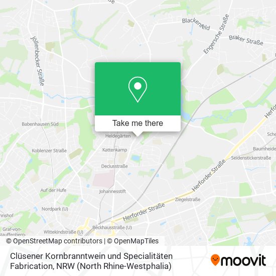 Clüsener Kornbranntwein und Specialitäten Fabrication map