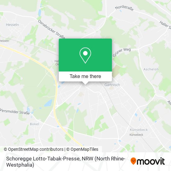 Schoregge Lotto-Tabak-Presse map