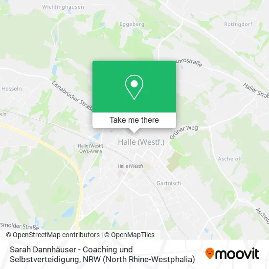 Карта Sarah Dannhäuser - Coaching und Selbstverteidigung