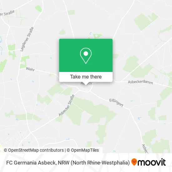 Карта FC Germania Asbeck