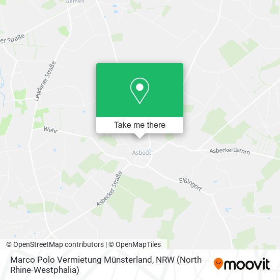 Marco Polo Vermietung Münsterland map