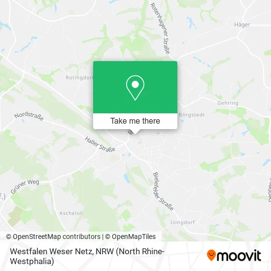 Карта Westfalen Weser Netz