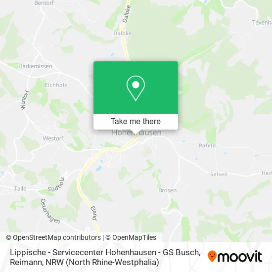 Карта Lippische - Servicecenter Hohenhausen - GS Busch, Reimann