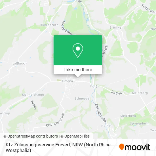 Карта Kfz-Zulassungsservice Frevert