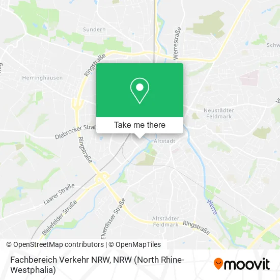 Карта Fachbereich Verkehr NRW