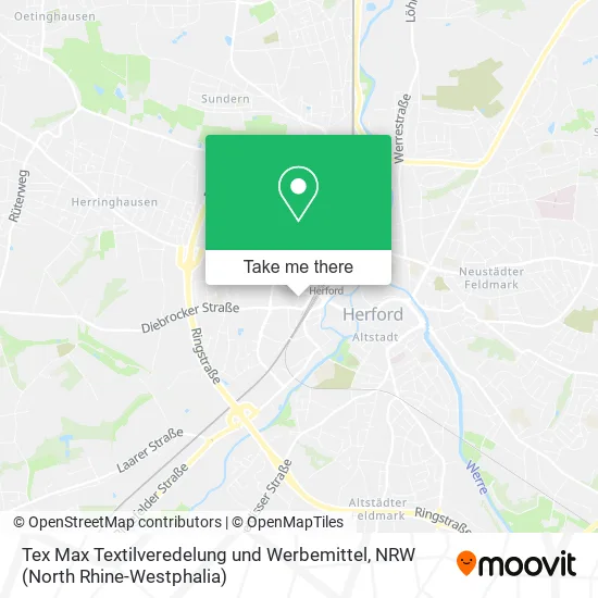 Карта Tex Max Textilveredelung und Werbemittel