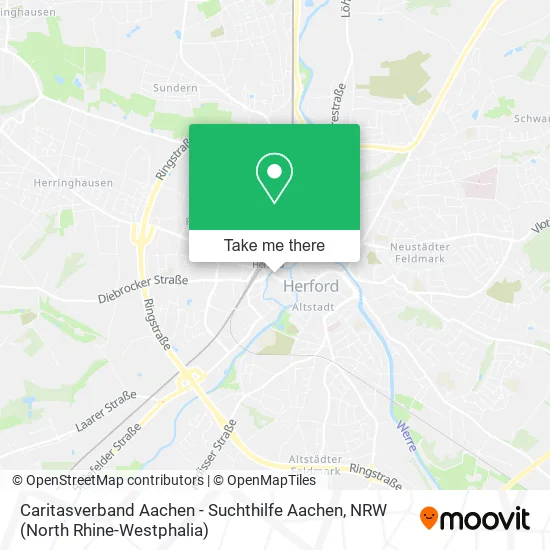 Карта Caritasverband Aachen - Suchthilfe Aachen