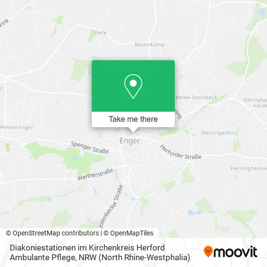 Карта Diakoniestationen im Kirchenkreis Herford Ambulante Pflege