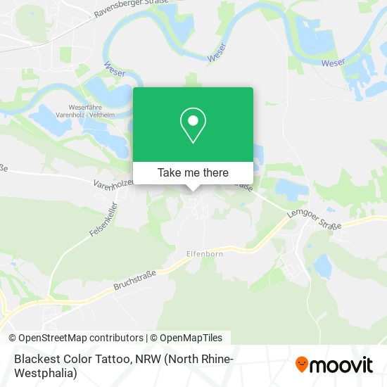Blackest Color Tattoo map