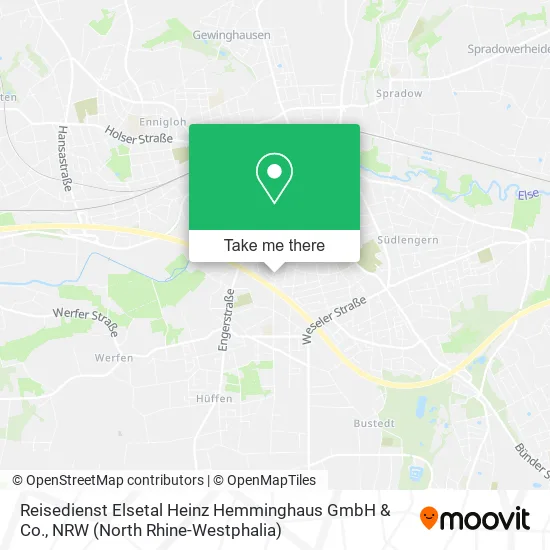 Карта Reisedienst Elsetal Heinz Hemminghaus GmbH & Co.