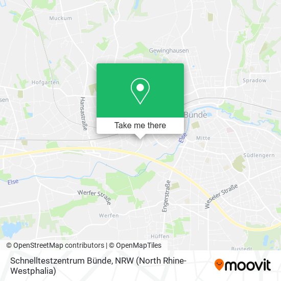 Schnelltestzentrum Bünde map
