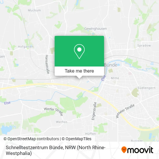 Карта Schnelltestzentrum Bünde