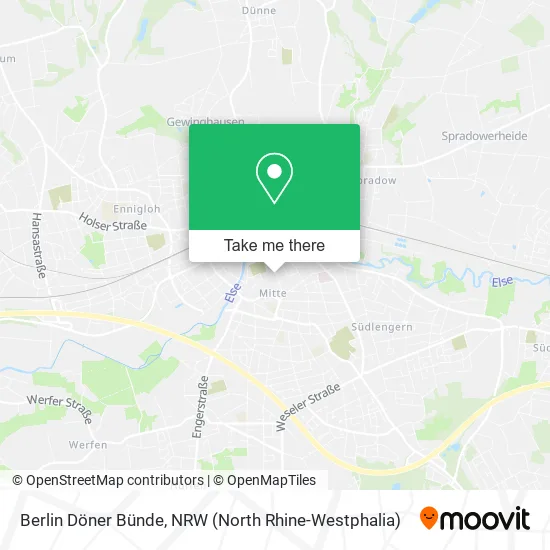 Карта Berlin Döner Bünde