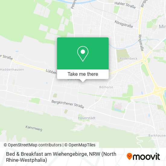 Bed & Breakfast am Wiehengebirge map