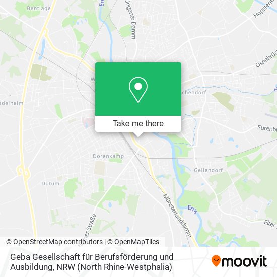 Geba Gesellschaft für Berufsförderung und Ausbildung map