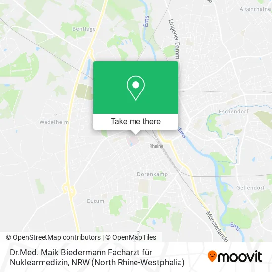 Карта Dr.Med. Maik Biedermann Facharzt für Nuklearmedizin